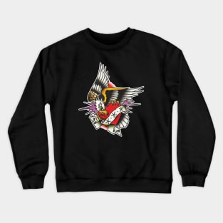 Eagle and Heart Tattoo Design Crewneck Sweatshirt